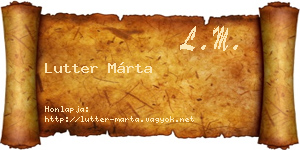 Lutter Márta névjegykártya
